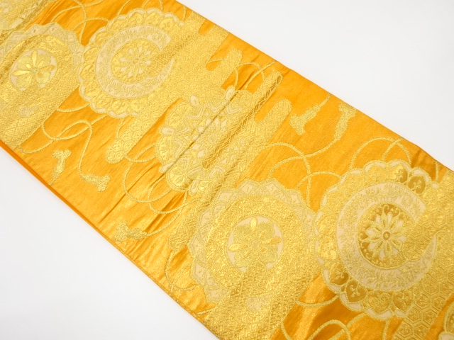 ヱ霞に華紋織り出し袋帯